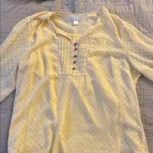 Christopher & Banks Light Yellow Blouse